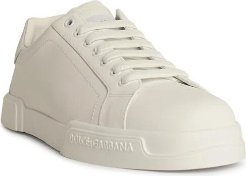 'portofino' White Leather Sneakers - Image 2