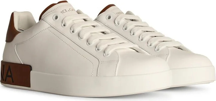 'portofino' White Leather Sneakers - Image 2