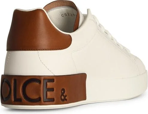 'portofino' White Leather Sneakers - Image 3