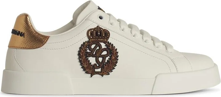 'portofino' White Leather Sneakers