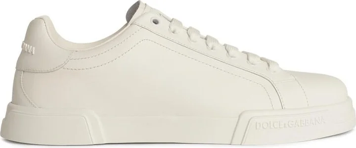 'portofino' White Leather Sneakers