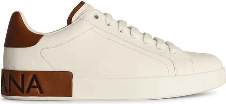 'portofino' White Leather Sneakers