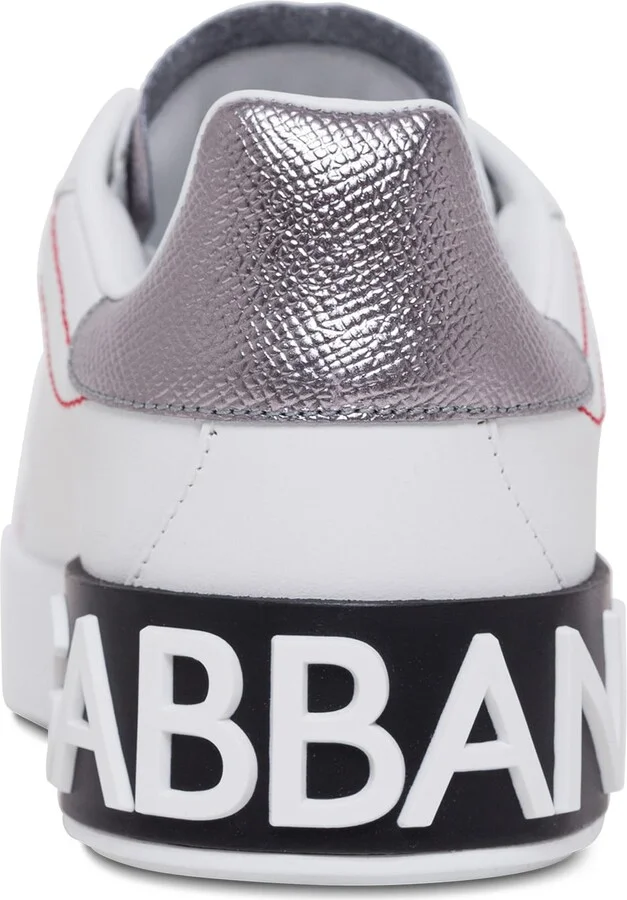 Portofino White Leather Sneakers With Logo - Image 4