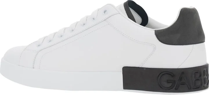 'portofino' White Low Top Sneakers With Logo Lettering On The Rear In Leather Man - Image 3