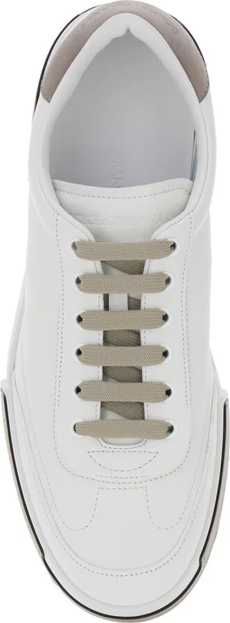 'Portofino' White Sneaker With Logo Print On The Sole In Leather Man - Image 4