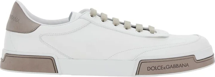 'Portofino' White Sneaker With Logo Print On The Sole In Leather Man