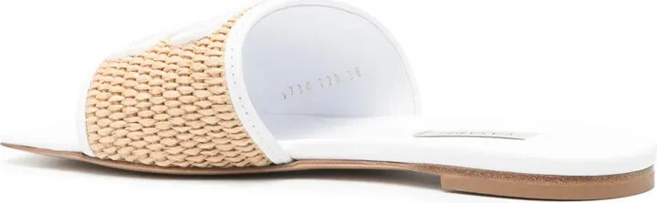 Portofino woven-raffia slides - Image 3