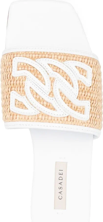 Portofino woven-raffia slides - Image 4