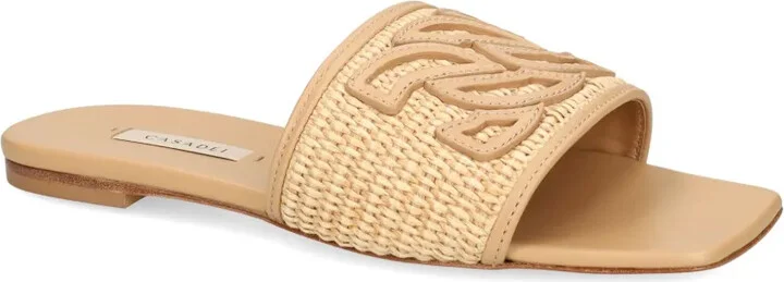 Portofino woven-raffia slides - Image 2