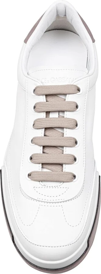 Portofino Yatch Sneakers In Calfskin Color White And Dove Grey - Image 3