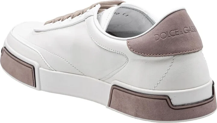 Portofino Yatch Sneakers In Calfskin Color White And Dove Grey - Image 4