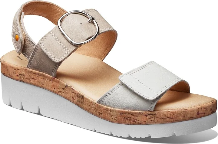 Two Tone White Leather