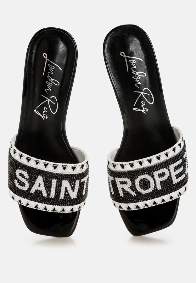 Poshta Saint Tropez Beaded Slip-On Heels - Image 2