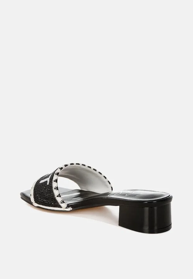 Poshta Saint Tropez Beaded Slip-On Heels - Image 3