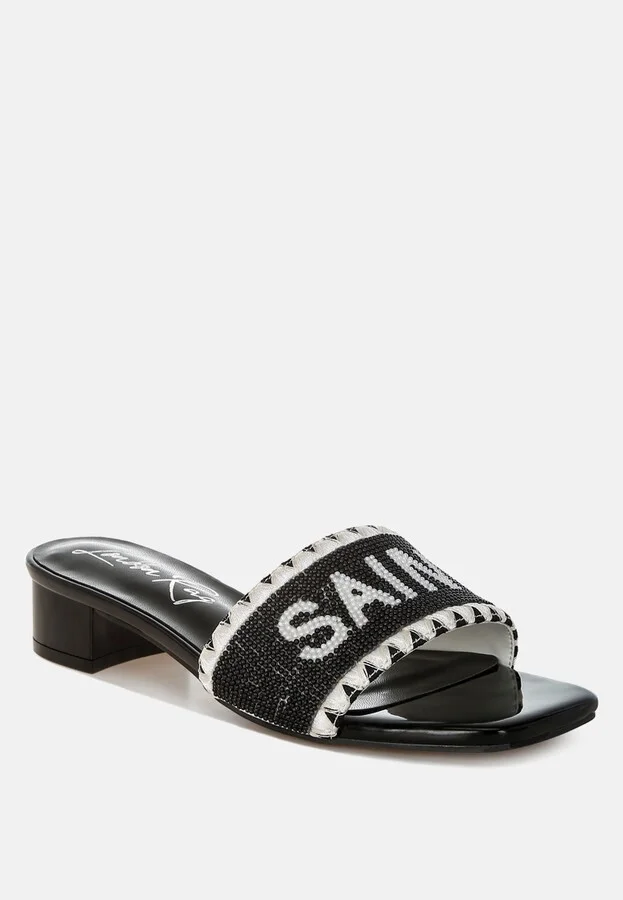 Poshta Saint Tropez Beaded Slip-On Heels - Image 4