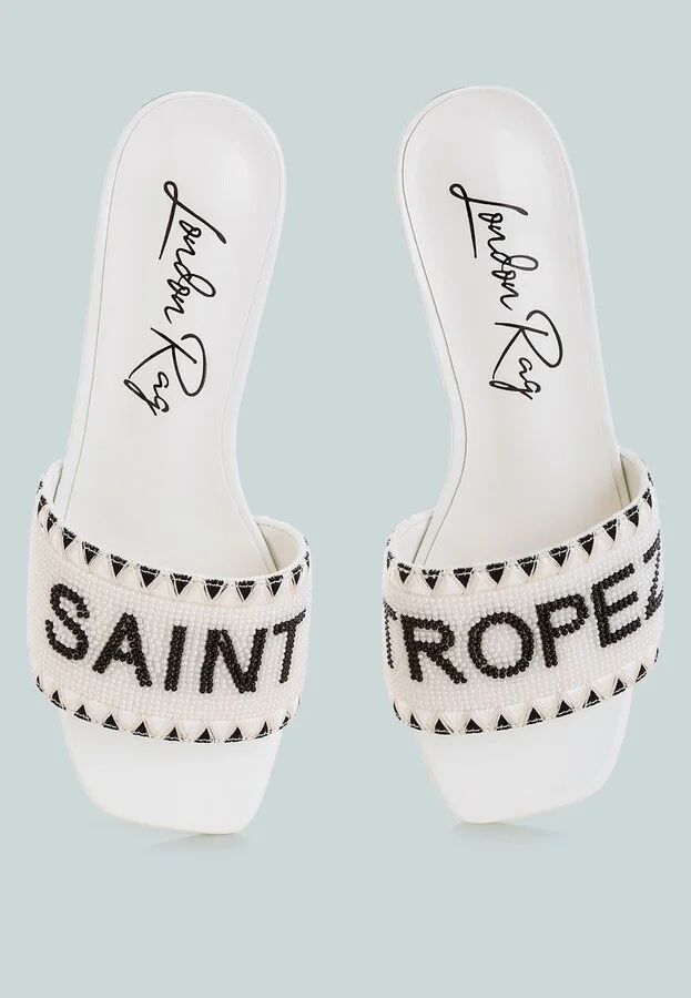 Poshta Saint Tropez Beaded Slip-On Heels - Image 8