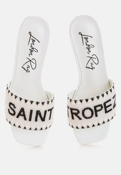Poshta Saint Tropez Beaded Slip-On Heels Women - Image 2