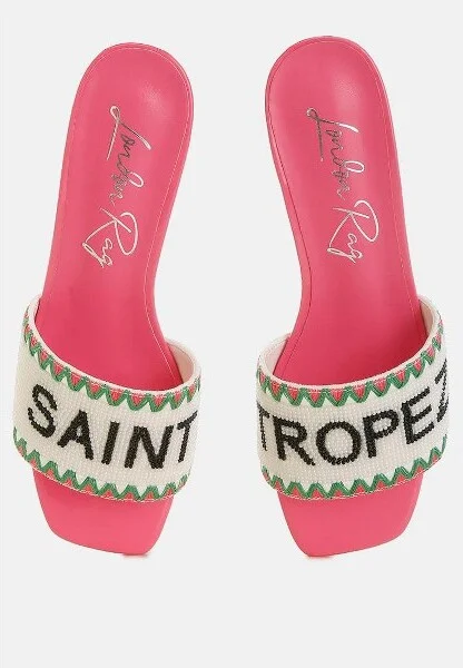 Poshta Saint Tropez Beaded Slip-On Heels Women - Image 3