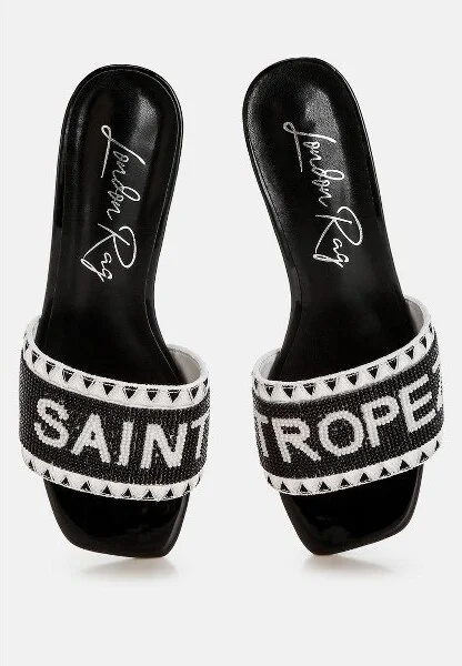 Poshta Saint Tropez Beaded Slip-On Heels Women - Image 4