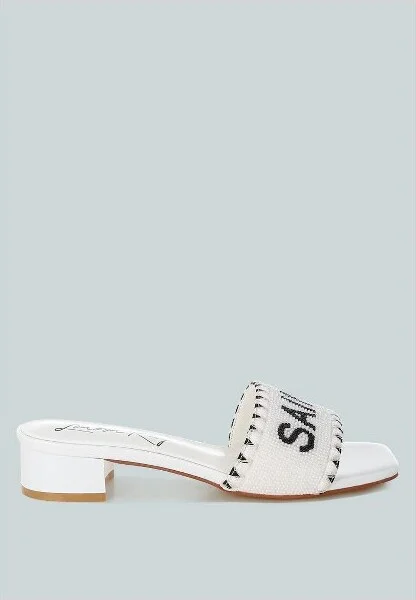 Poshta Saint Tropez Beaded Slip-On Heels Women