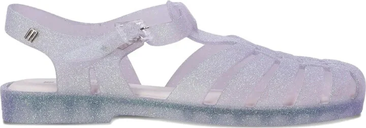 Possession glitter-embellished flat sandals