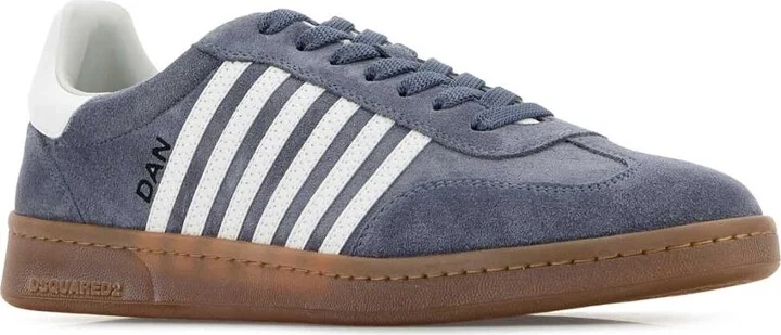 Powder Blue Suede Boxer Sneakers - Image 2