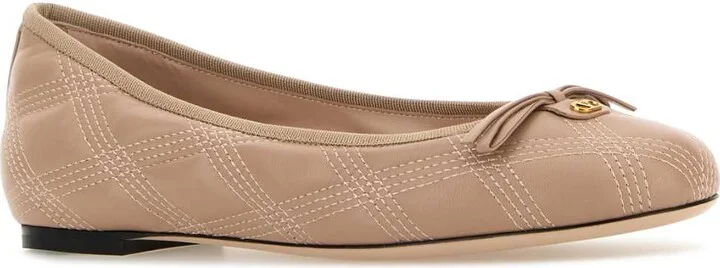 Powder Pink Leather Ballerinas - Image 2