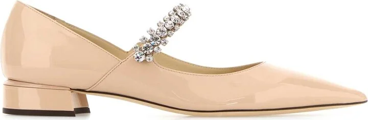 Powder Pink Leather Bing Ballerinas