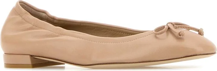 Powder Pink Leather Bria Ballerinas - Image 2