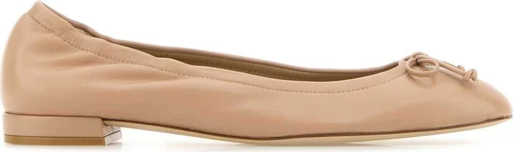 Powder Pink Leather Bria Ballerinas