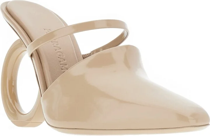 Powder Pink Leather Elina Mules - Image 2