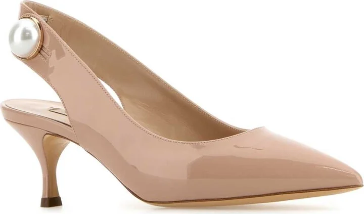 Powder Pink Leather Pumps - Image 2