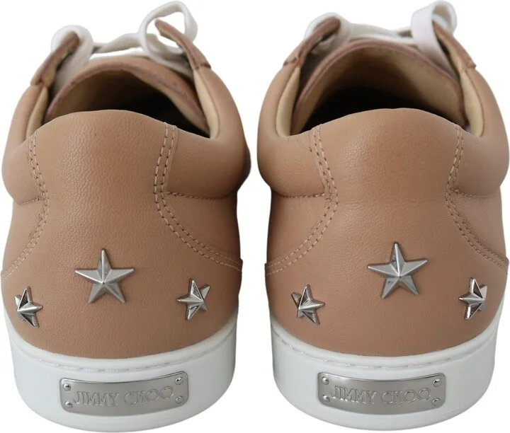 Powder Pink Nappa Leather Women's Sneakers - Image 5