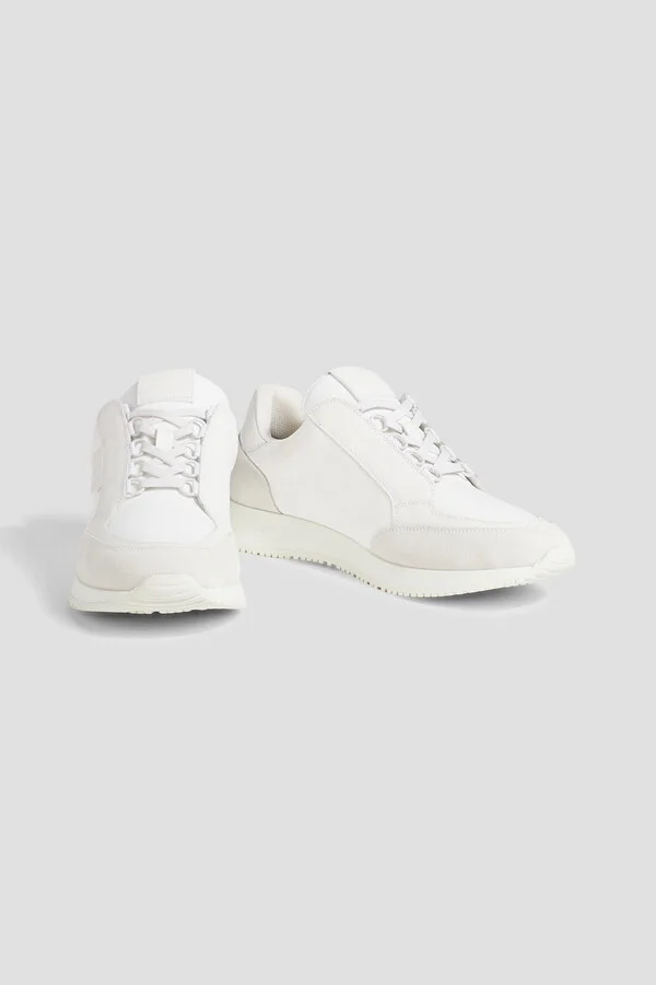 Powell suede-trimmed leather sneakers - Image 2