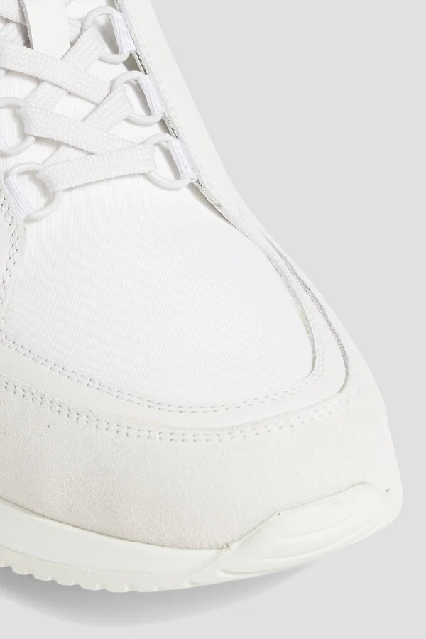Powell suede-trimmed leather sneakers - Image 4