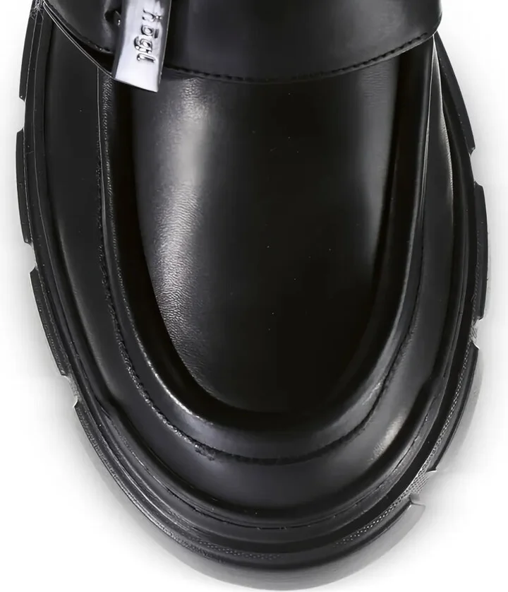 Power chunky-sole leather ankle boots - Image 4