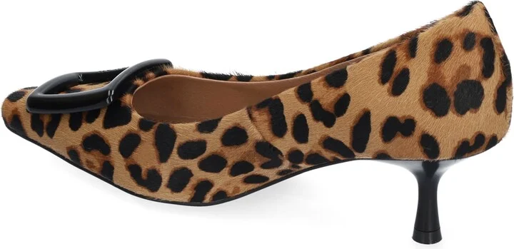 Poznan Genuine Calf Hair Buckle Pump - Image 2