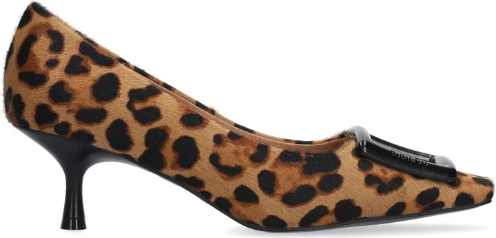 Poznan Genuine Calf Hair Buckle Pump - Image 3