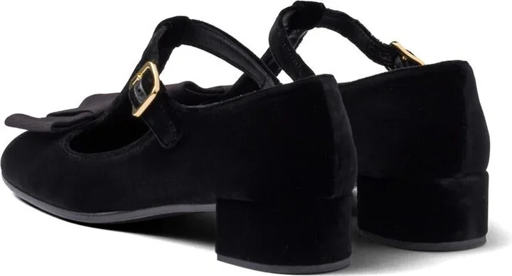 Prada 35Mm Bow Velvet Pumps - Image 3