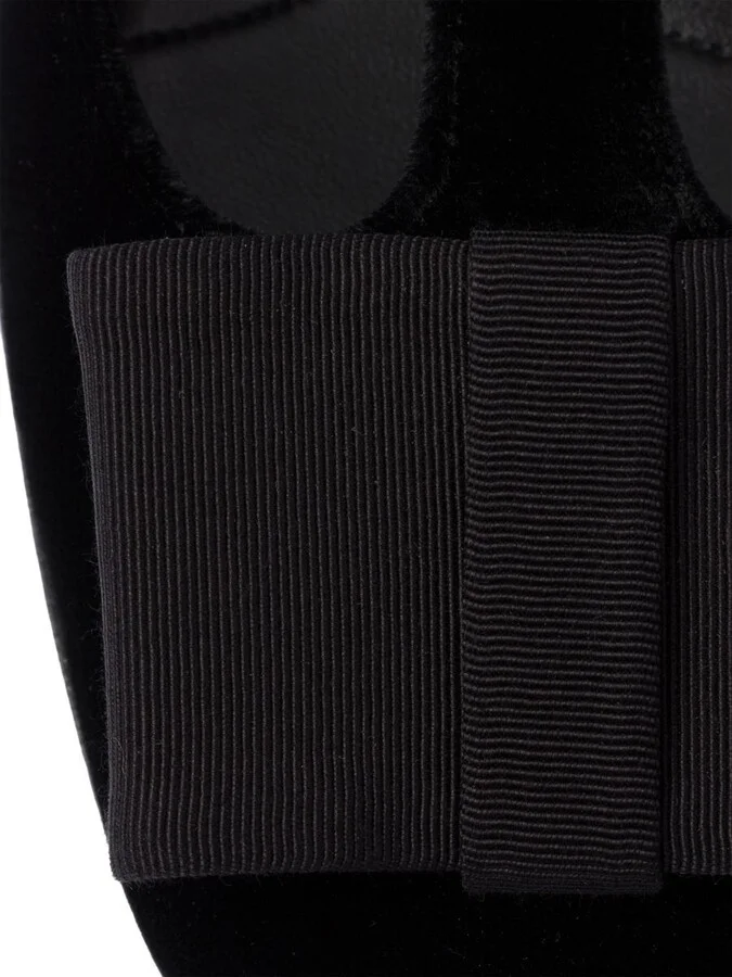 Prada 35Mm Bow Velvet Pumps - Image 5