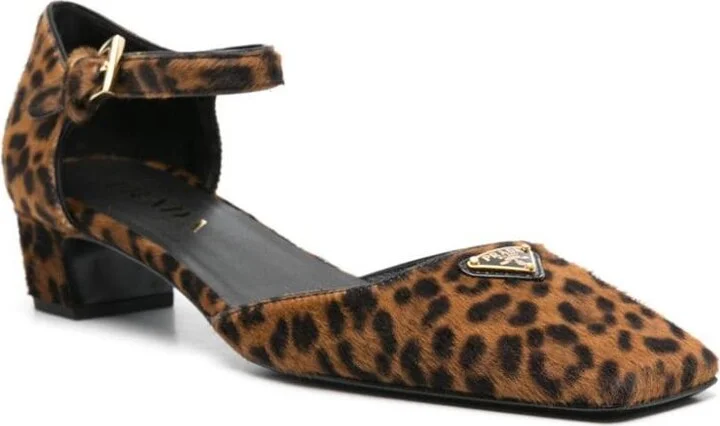 Prada 45Mm Triangle-Enamel Pumps - Image 4