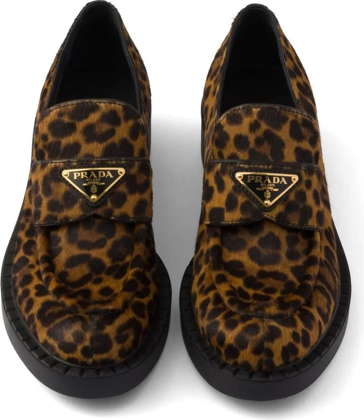 Prada 50Mm Chocolate Loafers - Image 4