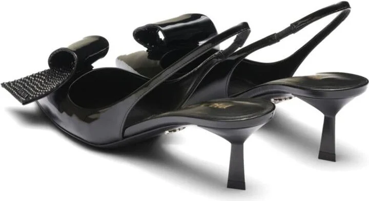 Prada 55Mm Crystal-Embellished Slingback Pumps - Image 3