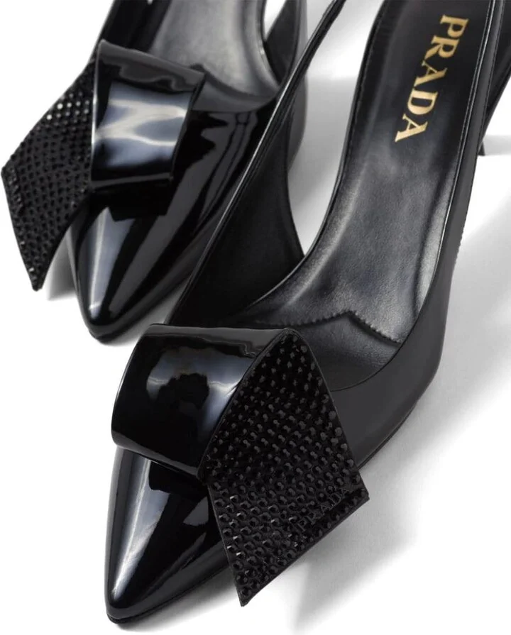 Prada 55Mm Crystal-Embellished Slingback Pumps - Image 5