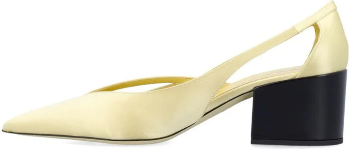 Prada 55Mm Satin Cut-Out Pumps - Image 4
