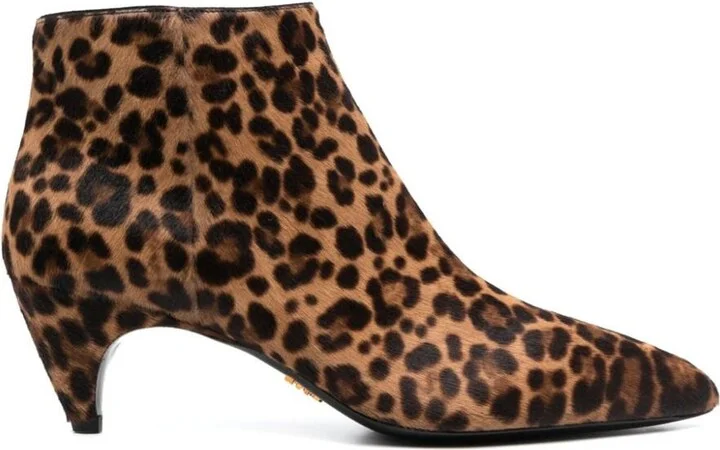 Prada 60Mm Leopard-Print Boots