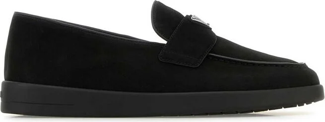 Prada Almond Toe Slip-On Loafers