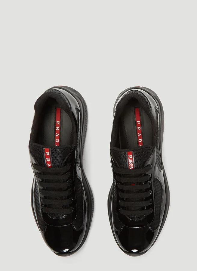 Prada America's Cup Lace-up Sneakers - Man Sneakers Black Uk - 08 - Image 2