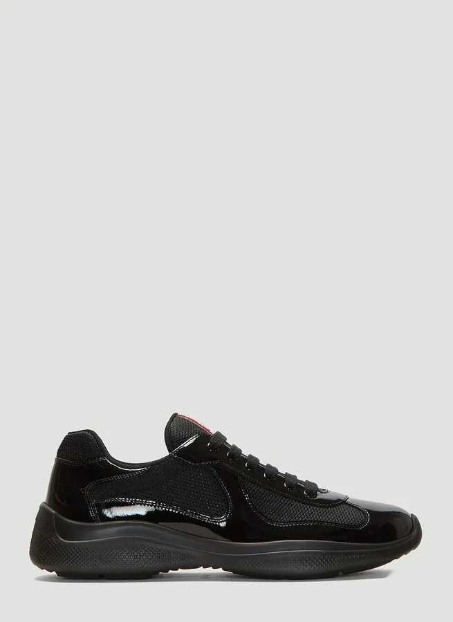 Prada America's Cup Lace-up Sneakers - Man Sneakers Black Uk - 08