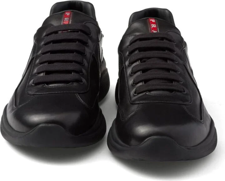 Prada America'S Cup Leather Sneakers - Image 3